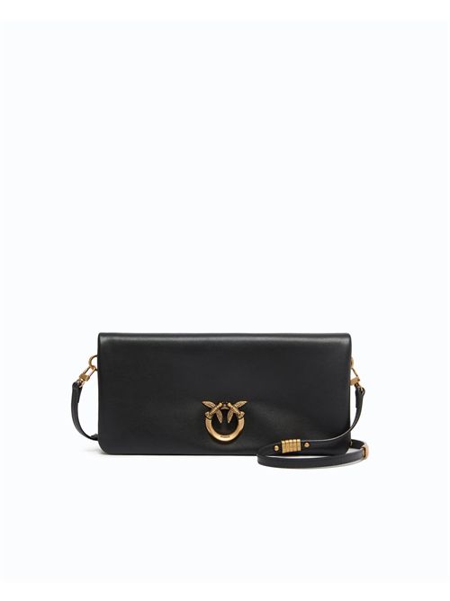 Pochette a tracolla media Love Bag Click Soft Horizontal in pelle